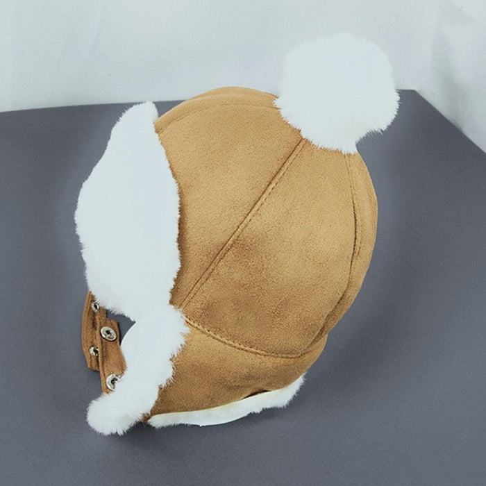 Modern Retro Baby Boys and Girls Hat Kids Children Ear Flap Muff Winter Warm Plush Cotton Cap Beanie Gifts Hat For Kids