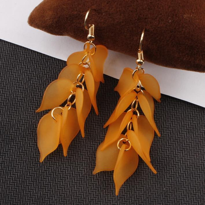 New Flower Handmade Bohemia Boho Earrings Women Fashion Long Hanging Earrings Crystal Female Jewelry Set