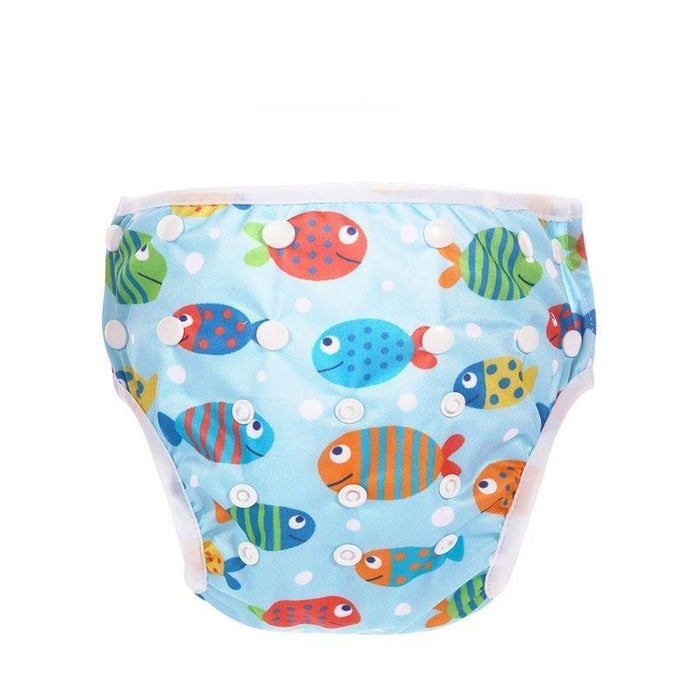 Baby Reusable Swimming Diapers Cartoon Swimwear Children Adjustable Summer Nappy Pants Diaper for Babies