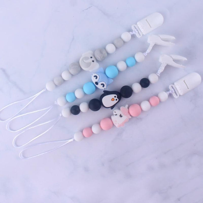 Handmade Animal Pendant Pacifier Clips Chain Nipple Holder for Infant Baby Pacifier