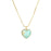 New Romantic Amazing Sweet Cute Colorful Heart Shape Pendant Elegant Link Chain Necklaces Luxury For Women And Girls Wedding Engagement Accessories Jewelry