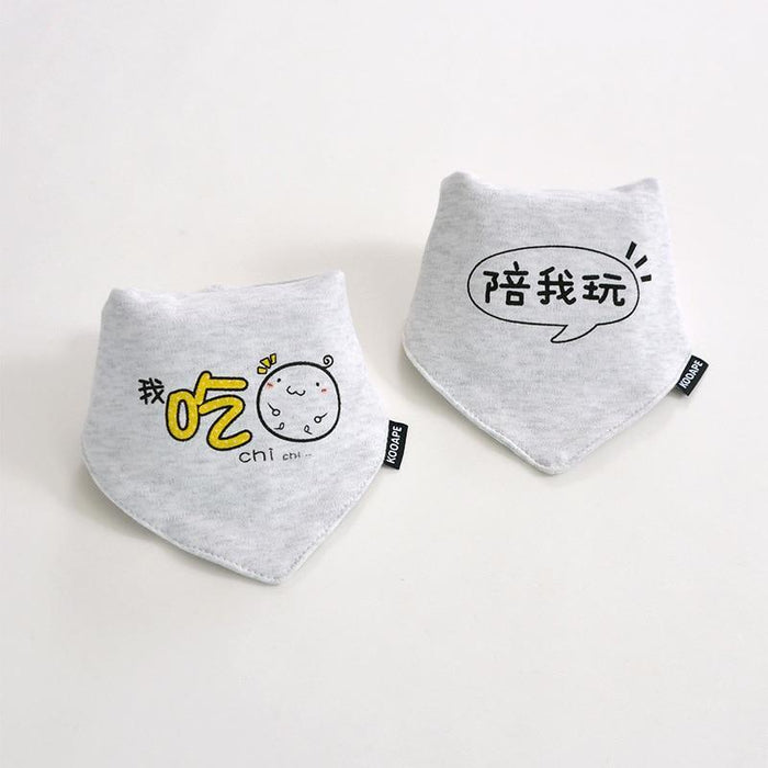 2 Pcs Baby Bibs Bandana Cotton Double Layers Drool Bib For Boys And Girls Triangle Bibs Infant Towel