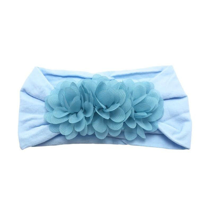 Baby Bows headbands Turban Kids Artificial Floral Elastic Toddler Solid Headband Hair Band Bow For Girls