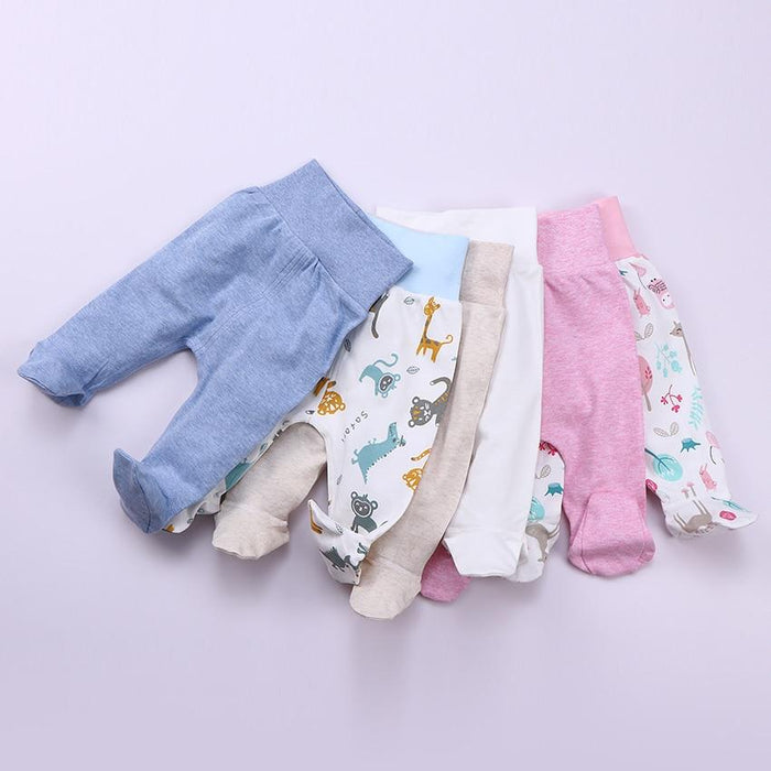 Baby Footed Pants Newborn Baby Boy Girl Leggings High Waist Infant Pants Sleeper Toddler Pajamas Baby Spring Autumn Trousers