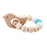 Wooden Teether Hedgehog Crochet Beads Wood Crafts Ring Engraved Bead Baby Teether Wooden Toys For Kids Rattle