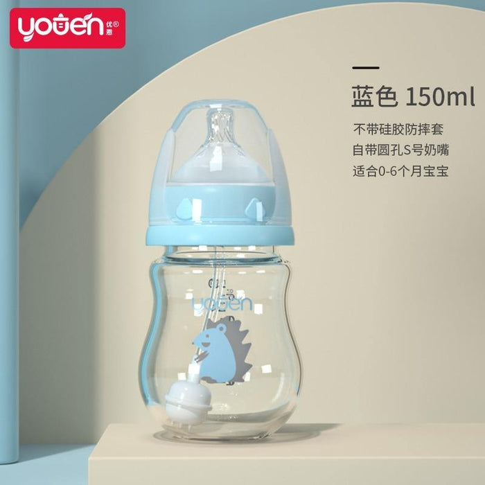 Modern Glass Baby Bottle Straw Drop-resistant Water Drink Bottles for Baby Milk Bottle for a Child