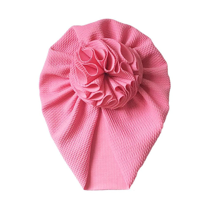 Baby Flower Turban Headwraps Caps Elastic Hair Accessories Bow For Baby Girls