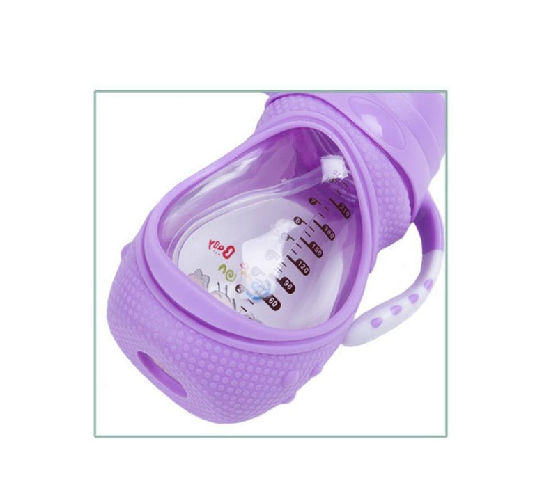 Infant Food Silicone Glass Feeding Bottle For Baby Feeding Bottle Children Drink Water to Feed Glass For Baby