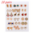 36Pairs/18pairs Earrings Mixed Styles Rhinestone Sun Flower Geometric Animal Plastic Stud Luxury Earrings for Woman and Kids