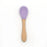 2PCS  Bamboo Training Spoons Organic Soft Baby Feeding Silicone Tip Spoon Scoop Easy Grip Handle Toddlers Infant Gifts For Parents And Baby Boys Or Girls