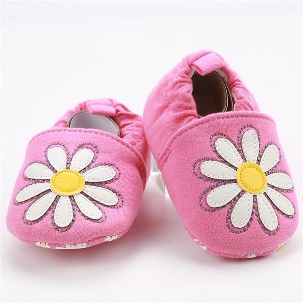 Kid Girls Boy First Walkers Soft Infant Toddler Shoe Cute Flower Footwear For Newborns Baby Shoes