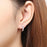 New Elegant Silver Crystal Heart Stud Earrings Luxury Trend for Women Fashion Jewelry