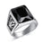 Epic King Men Hiphop Ring 316L Stainless Steel Black/Red Stone Ring Rock Fashion Jewelry For Men