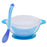 4 Color Advanced Silicone  Feeding Spoon  Temperature Sensing Weaning Soft Head  Spoons for 4-24 Months Baby And Spoon and Bowl Set