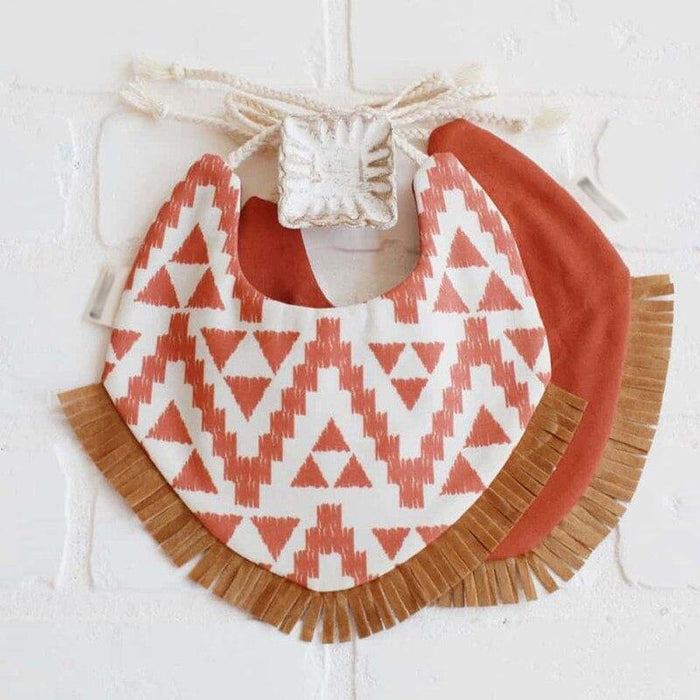 Double-deck Infant Baby Girl Boy Bib Kid Toddler Dinner Feeding Tassel Cotton Linen Burp Cloths