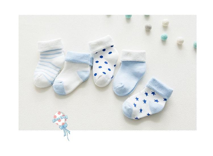 5 Pair High Quality Thicken Cartoon Comfort Cotton Newborn Socks Kids Boy And Girl Socks