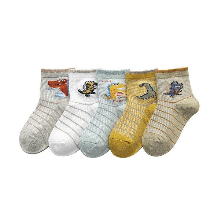 5 Pairs Kids Socks  Striped Sock for Children Fashion Sports Elastic Socks Spring Autumn Summer Breathable Soft Socks For Kids