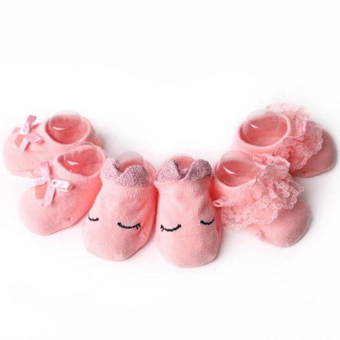 Baby Girl  Anti-Slip Cotton Bow Lace Flower Floor Socks Spring Socks Excellent Quality Everyday Wear