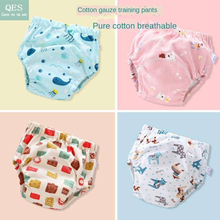 Baby Training Pants Cloth Diapers Washable 6 Layers Gauze Cover Breathable Spring Reusable Newborn Diaper Nappies For Baby and Kids