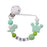 Lemon Comeon Baby's NamePacifier Clips Holder Dinosaur Silicone Beads Teething Chain for Baby