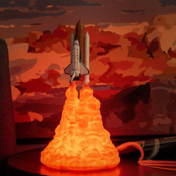 Rocket Kids Space Shuttle Lamp and Moon lamps In Night Light By 3D Print For Space Lovers Rocket Lamp