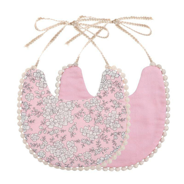 Infant Baby Bib Kid Toddler Dinner Feeding Tassel Double-side Cotton Linen Burp Cloths Saliva Towel For Baby