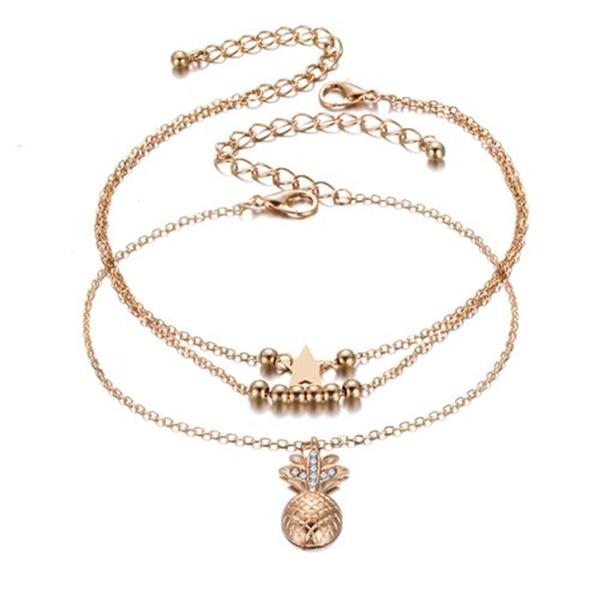 Gold Modern Luxury Star Pendant Anklet Foot Chain Leg Bracelet For Woman In Charm Jewelry Style Ideal for Gift