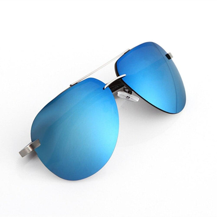 Luxury  Aluminium Magnesium Men's Sports Driving Polarized Sunglasses With Stanless Steel Frame Ultra Light Men Glasses In Aviation Pilot Style With UV400 Protection