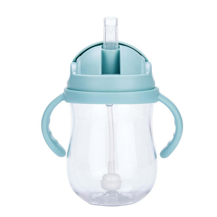 Water Straw Drinking Feeding Bottle Silicone Leakproof With Handles Wide Mouth Suction Babies Cups Bottles for Kids