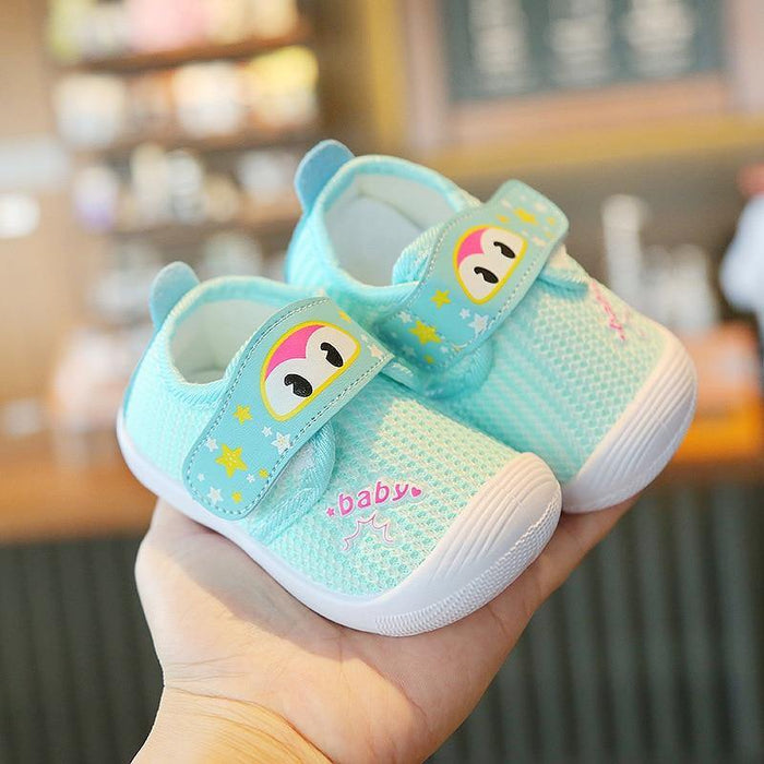 Unisex Infant First Walkers Shoes With Funny Big Eyes Pattern Baby Boy Casual Toddler Girl Non-slip Shoe