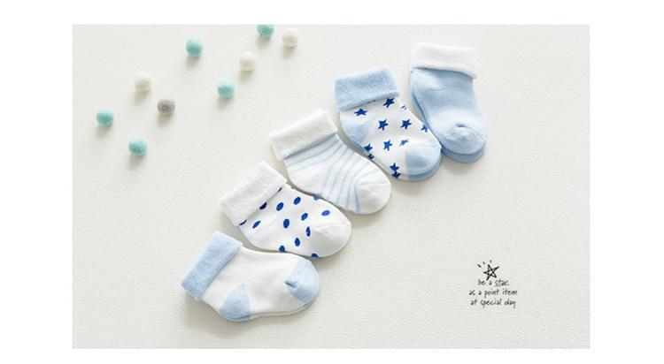 5 Pair High Quality Thicken Cartoon Comfort Cotton Newborn Socks Kids Boy And Girl Socks