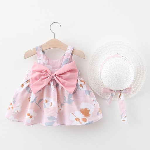 Modern Girl Summer New Baby Dress + Hat Baby Girl Outfits Dress for Princess Birthday Party Dress