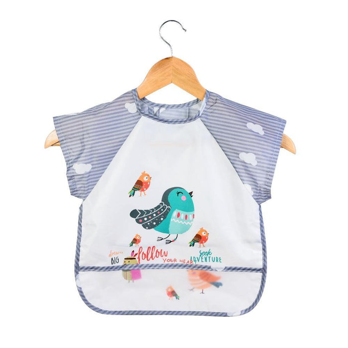 Baby Bibs Cotton Cartoon Children Accessories Short Sleeve Eco Friendly Waterproof Washable Clothing Bib for Kids