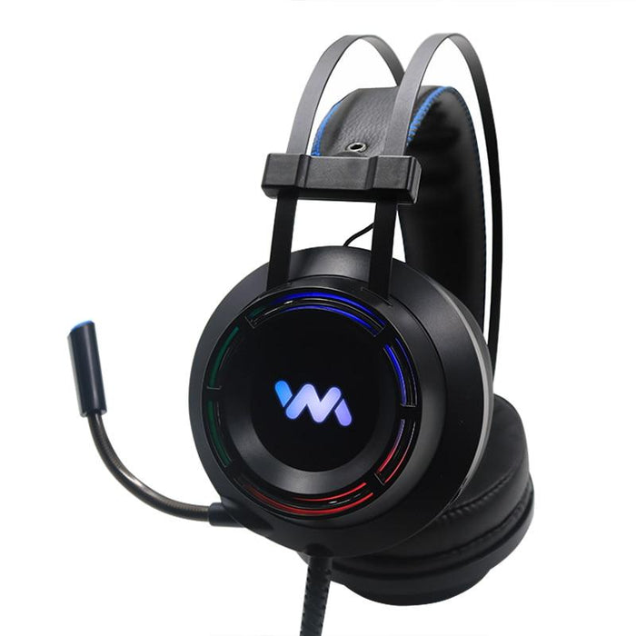 Modern Gaming Headset with Mic LED Light Deep Bass Game Stereo Earphones Headphones for PC PS4 (Black)