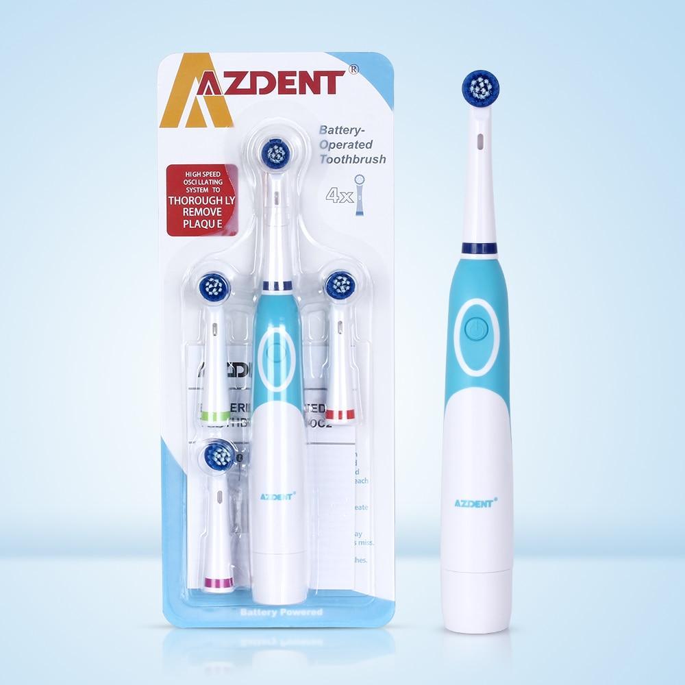 Modern  Rotation Proffesional Electric Toothbrush with 4 & 8 Replacement Heads Deep Clean Battery Operated Tooth Brush Teeth Whitening Teethbrush For Adults