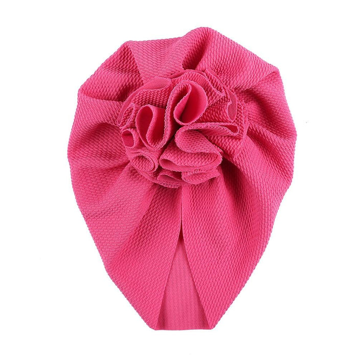 Baby Flower Turban Headwraps Caps Elastic Hair Accessories Bow For Baby Girls