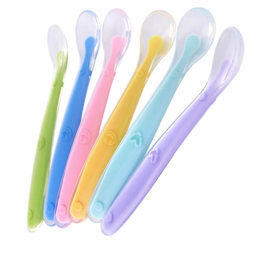 New Candy Color Baby Soft Silicone Spoons Feeding Dishes Tableware  Flatware Children Food  Feeding Tools