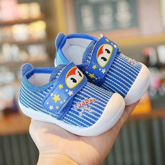 Unisex Infant First Walkers Shoes With Funny Big Eyes Pattern Baby Boy Casual Toddler Girl Non-slip Shoe