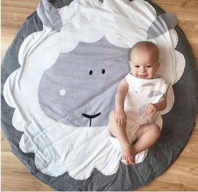 Creative Elephant Design Baby Play Mat  Round Carpet Cotton Animal Play Mat Newborn Infant Crawling Carpet For Baby Kids