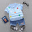 Fashion Infant  Clothing Set for Boys and Girls Cute Summer Casual Clothes Set  Top+Shorts Kids Clothes Summer Edition T shirt and Pants Set