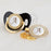 Luxury Modern Diamond Pacifier and Chain Gold Set With Initials Letter White Elegant A Beautiful Pacifier and Pacifier lip