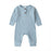 Infant Baby Boy Girl Cotton Romper Knitted Ribbed Jumpsuit Solid Clothes Warm Outfit For Kids