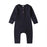 Infant Baby Boy Girl Cotton Romper Knitted Ribbed Jumpsuit Solid Clothes Warm Outfit For Kids