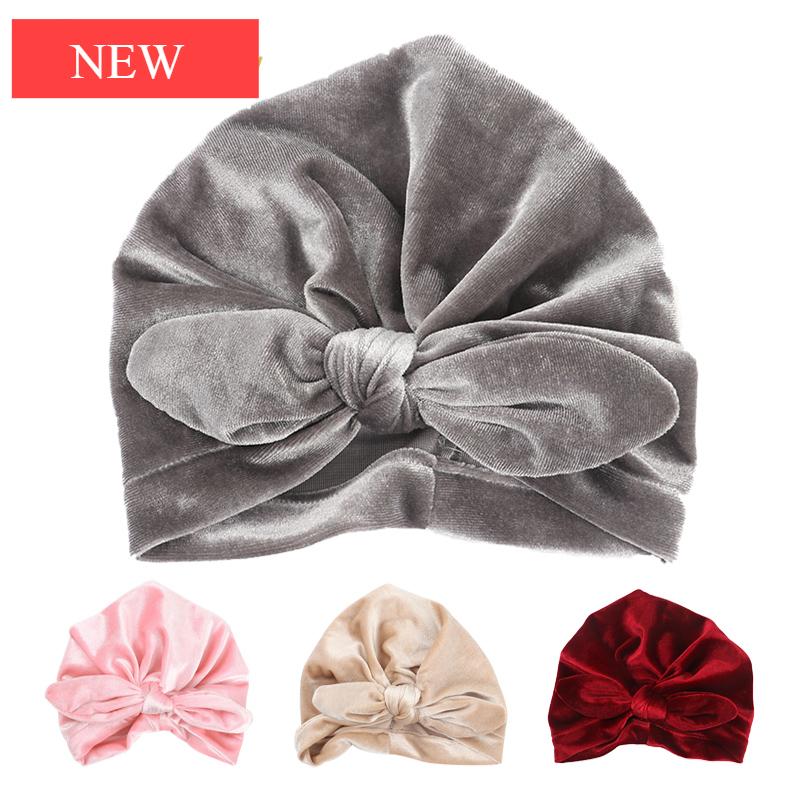 New Modern Baby Hat for Girls Autumn Winter Baby Cap Turban Great for Photography Props Elastic Infant Design