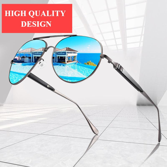 Business NEW 2021 High Quality Luxury Modern Fashion Sunglasses Design For  Fishing Driving Sunglasses  Sport Brand New Men Glasses With UV400 Polarized and Polarized Square Aviation Style Metal Frame