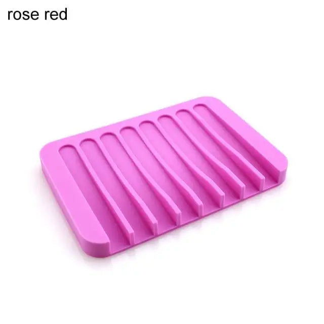 Anti - Skidding Home Improvement Silicone Flexible Bathroom Fixtures Bathroom Hardware Tray Soap Dish for Shower