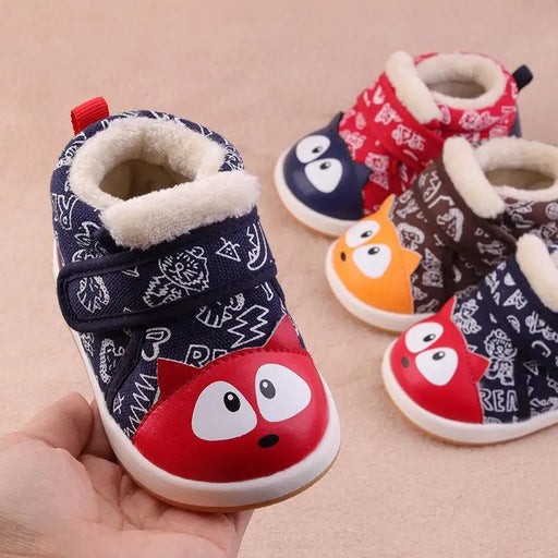 Baby cotton shoes color matching baby soft sole - STEVVEX Baby - 7, baby, baby boots, baby boys, baby footwear, baby girls, baby shoes, baby sneakers, baby winter boots, footwear, winter boots, winter footwear - Stevvex.com