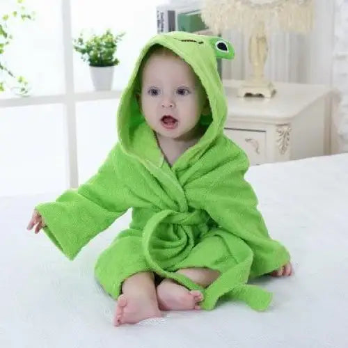 Baby Cute Mini Cartoon Bathrobes Soft Comfortable Bathrobe Warm Bath Towel For Babies Infants Beach Indoor Towel