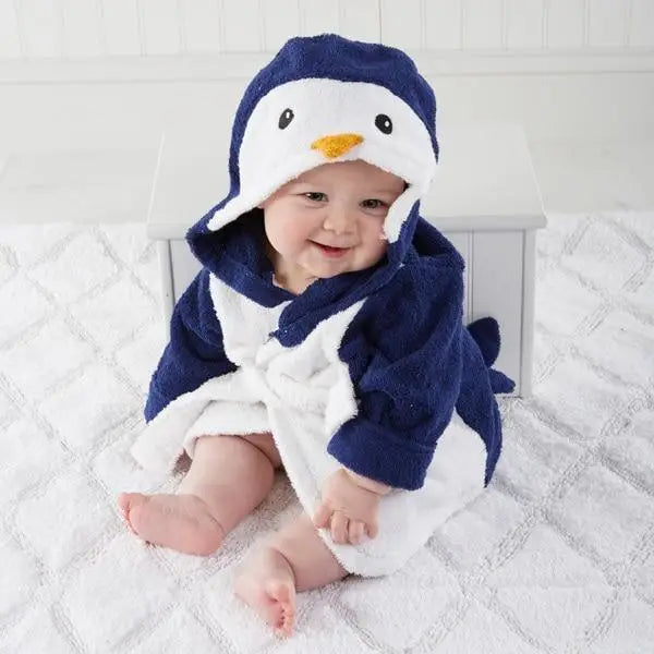 Baby Cute Mini Cartoon Bathrobes Soft Comfortable Bathrobe Warm Bath Towel For Babies Infants Beach Indoor Towel