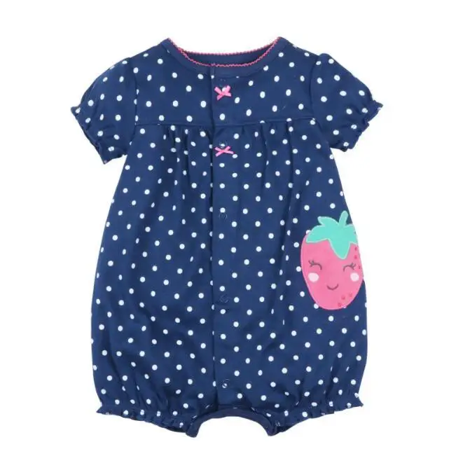 Baby Girl Clothes One-Piece Jumpsuits Baby Clothing Cotton Short Romper Infant Girl Clothes - STEVVEX Baby - baby, baby birthday gifts, baby clothes, baby clothing, baby gifts, baby girl jumpsuits, baby girl rompers, baby items, baby products, baby rompers, baby summer rompers, gifts for newborn - Stevvex.com